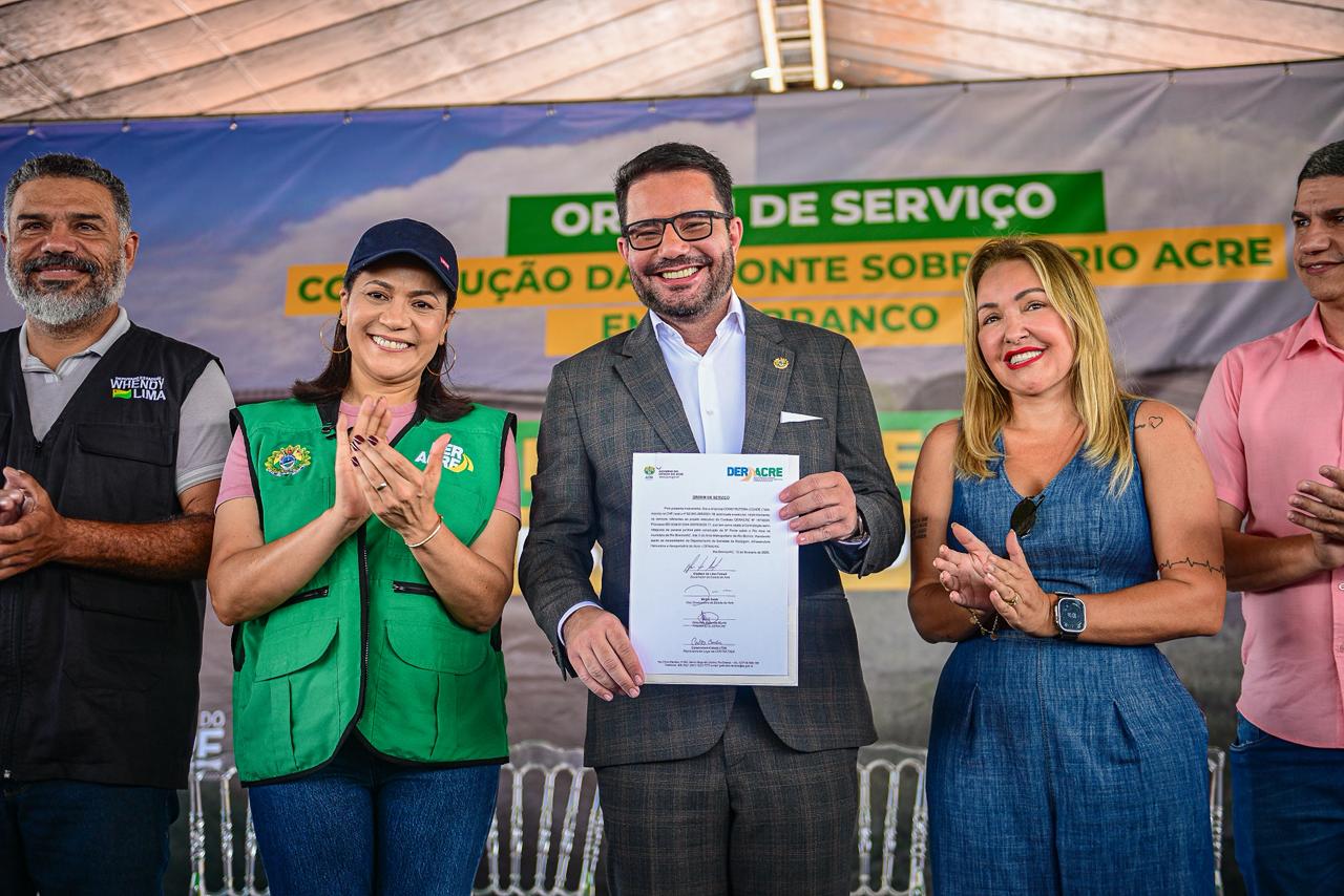 Governo do Acre assina ordem de serviço para construção da 6ª ponte sobre o Rio Acre, em Rio Branco