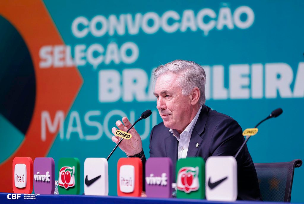 Ancelotti convoca o Brasil para amistosos contra França e Croácia